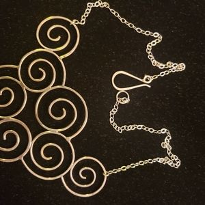 Lovely Sterling Silver Swirly Necklace
